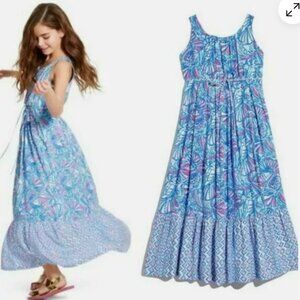 Lilly Pulitzer for Target Blue/Pink Maxi Dress Size M